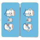 "Muggers" Thug Mug Stealing Teacup's Purse - Womens Taiga Hinge Wallet Clutch