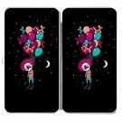 "Last Laugh" Suicide Clown Hanging Balloons - Womens Taiga Hinge Wallet Clutch