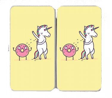 "How Donuts Get Sprinkles" Unicorn Shave Arm - Womens Taiga Hinge Wallet Clutch