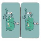 "How Bowling Balls Get Holes" Triceratops Fun - Womens Taiga Hinge Wallet Clutch