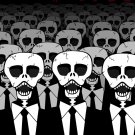 Dead Suits Skeleton March Mass of Skulls on the Move - Vinyl Sticker