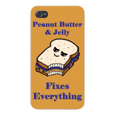 Peanut Butter & Jelly Fixes Everything - FITS iPhone 5 5s Plastic Snap On Case