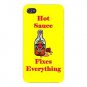 Hot Sauce Fixes Everything Food Humor - FITS iPhone 5 5s Plastic Snap On Case