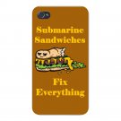 Submarine Sandwiches Fix Everything Food - FITS iPhone 5 5s Plastic Snap On Case
