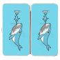 "Barnacle Beard" Whale & Sword Fish Barber - Womens Taiga Hinge Wallet Clutch