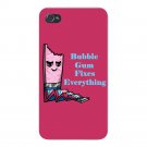 Bubblegum Fixes Everything Food Humor - FITS iPhone 5 5s Plastic Snap On Case