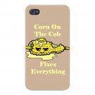 Corn on Cob Fixes Everything Food Humor - FITS iPhone 5 5s Plastic Snap On Case
