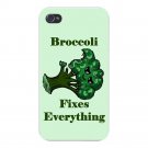Broccoli Fixes Everything Food Humor - FITS iPhone 5 5s Plastic Snap On Case