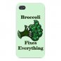 Broccoli Fixes Everything Food Humor - FITS iPhone 5 5s Plastic Snap On Case