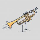 "Toot" Funny Music Instrument Trumpet Fart Horn - Rectangle Refrigerator Magnet