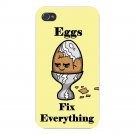 Eggs Fix Everything Food Humor - FITS iPhone 5 5s Plastic Snap On Case