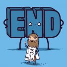 "The End Is Near" Doomsday Man Funny Word Attack - Rectangle Refrigerator Magnet