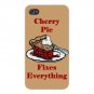 Cherry Pie Fixes Everything Food Humor - FITS iPhone 5 5s Plastic Snap On Case
