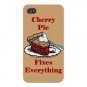 Cherry Pie Fixes Everything Food Humor - FITS iPhone 5 5s Plastic Snap On Case