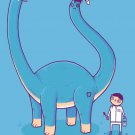 "Someone On Your Level" Dinosaur Painted Tail - Rectangle Refrigerator Magnet
