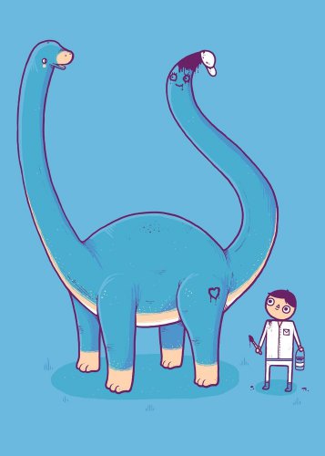 "Someone On Your Level" Dinosaur Painted Tail - Rectangle Refrigerator Magnet