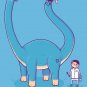 "Someone On Your Level" Dinosaur Painted Tail - Rectangle Refrigerator Magnet