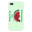 Watermelons Fix Everything Food Humor - FITS iPhone 5 5s Plastic Snap On Case