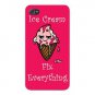 Ice Cream Fixes Everything Food Humor - FITS iPhone 5 5s Plastic Snap On Case