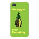 Pineapple Fixes Everything Food Humor - FITS iPhone 4 4s Plastic Snap On Case