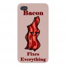 Bacon Fixes Everything Food Humor - FITS iPhone 4 4s Plastic Snap On Case