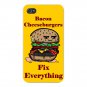 Bacon Cheesebugers Fix Everything Food - FITS iPhone 4 4s Plastic Snap On Case