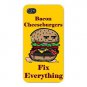 Bacon Cheesebugers Fix Everything Food - FITS iPhone 4 4s Plastic Snap On Case