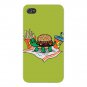 Turtle Burger Funny Shell Bun Burger - FITS iPhone 4 4s Plastic Snap On Case