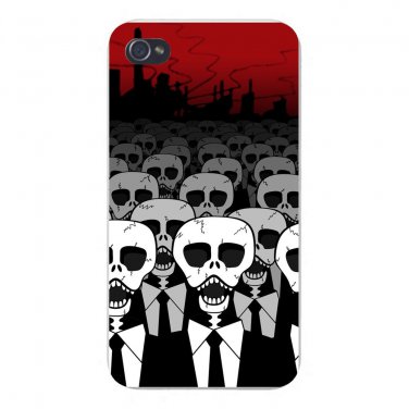 Dead Suits Skeleton March Skull Mass - FITS iPhone 4 4s Plastic Snap On Case