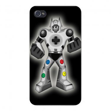 Playbot Funny Robot Video Game Control - FITS iPhone 4 4s Plastic Snap On Case