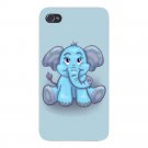 Cute Lil Elephant Funny Cute Animal Art - FITS iPhone 4 4s Plastic Snap On Case