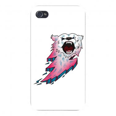 Bear Bolt Lightning Animal Cartoon Logo - FITS iPhone 4 4s Plastic Snap On Case