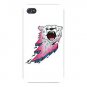 Bear Bolt Lightning Animal Cartoon Logo - FITS iPhone 4 4s Plastic Snap On Case