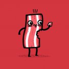 "I'm Delicious" Bacon Slice Eating Itself Funny - Rectangle Refrigerator Magnet