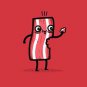"I'm Delicious" Bacon Slice Eating Itself Funny - Rectangle Refrigerator Magnet