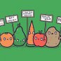 "Protesting Vegans" Vegetables w/ Signs Protest - Rectangle Refrigerator Magnet