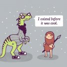 "Hipster Dino" Dinosaur Existed Before Was Cool - Rectangle Refrigerator Magnet