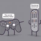 "Controlling" Video Game Controller & TV Remote - Rectangle Refrigerator Magnet