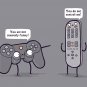 "Controlling" Video Game Controller & TV Remote - Rectangle Refrigerator Magnet