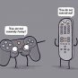 "Controlling" Video Game Controller & TV Remote - Rectangle Refrigerator Magnet