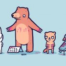 "Bear Hugs" Blood Covered Bear Giving Free Hugs - Rectangle Refrigerator Magnet