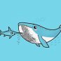 "Barnacle Beard" Humpback Whale & Sword Fish - Rectangle Refrigerator Magnet