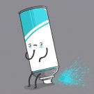 "Aerosoiled" Funny Aerosol Can Spraying Out  - Rectangle Refrigerator Magnet