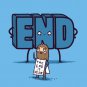 "The End Is Near" Doomsday Man w/ "END" Word Funny Cartoon - Vinyl Sticker