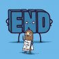 "The End Is Near" Doomsday Man w/ "END" Word Funny Cartoon - Vinyl Sticker