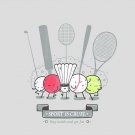 "Sport is Cruel" Funny Sport Ball & Racquet Gang "Get Fat" - Vinyl Sticker