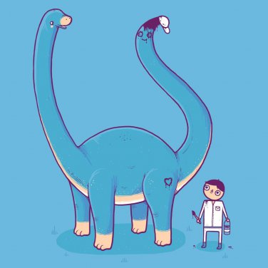 "Someone On Your Level" Dinosaur Brontosaurus Painted Tail - Vinyl Sticker