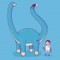 "Someone On Your Level" Dinosaur Brontosaurus Painted Tail - Vinyl Sticker