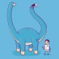 "Someone On Your Level" Dinosaur Brontosaurus Painted Tail - Vinyl Sticker