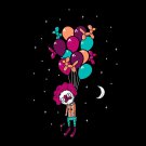 "Last Laugh" Suicide Clown Hanging By Balloons Sad Dark Cartoon - Vinyl Sticker